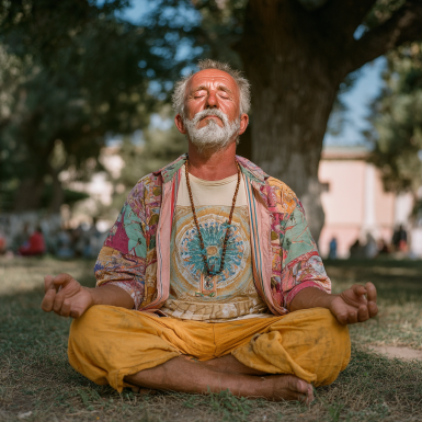 Baxtli katta yoshdagi juftlik birga mashq qilmoqda